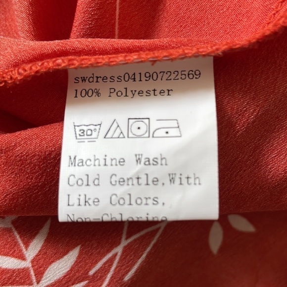 SHEIN Floral Print Maxi True Wrap Short Sleeve Dress Size Extra Small - Picture 8 of 9